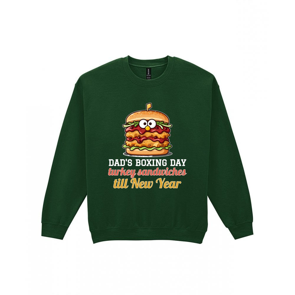 Personalised Boxing Day Leftovers Christmas Jumper & T-Shirt laid flat