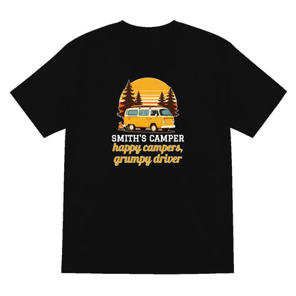 Personalised Camper T-Shirt & Sweatshirt laid flat