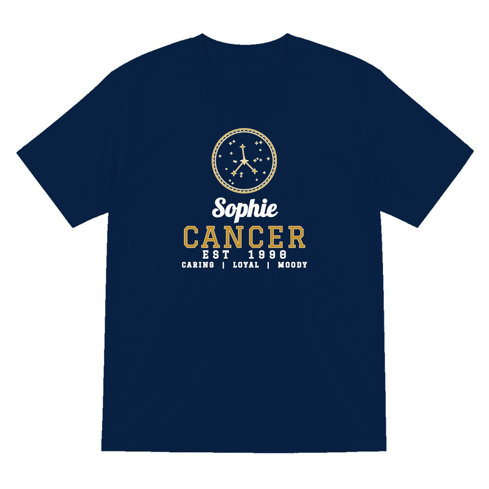 Personalised Cancer T-Shirt & Sweatshirt laid flat