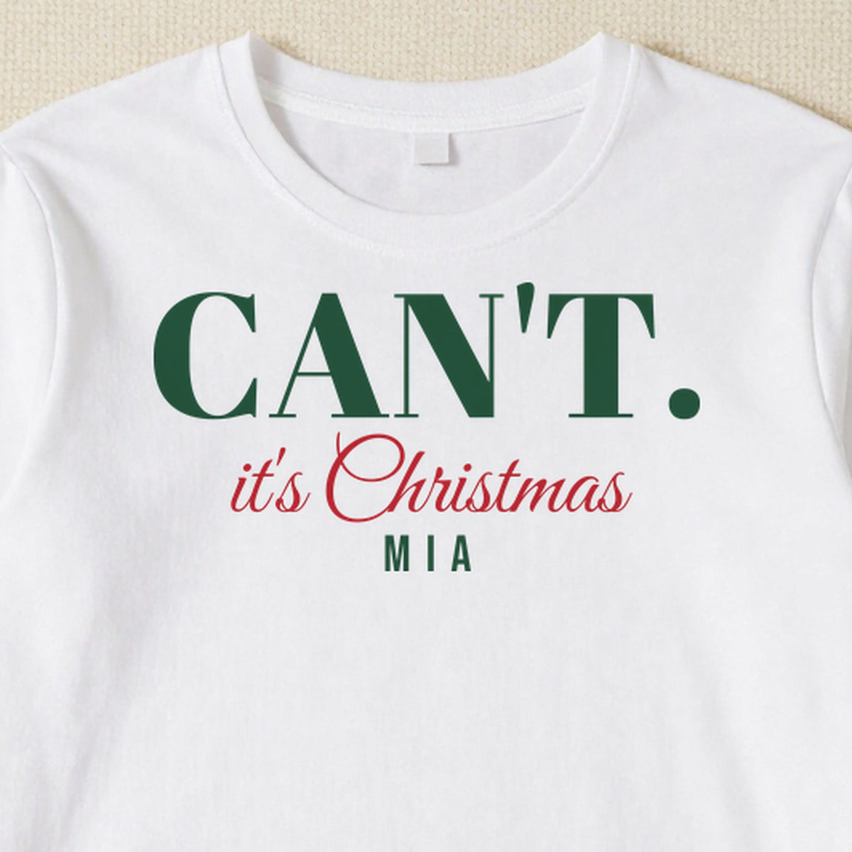 Cant Its Christmas personalised print close-up