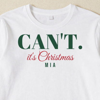 Cant Its Christmas personalised print close-up