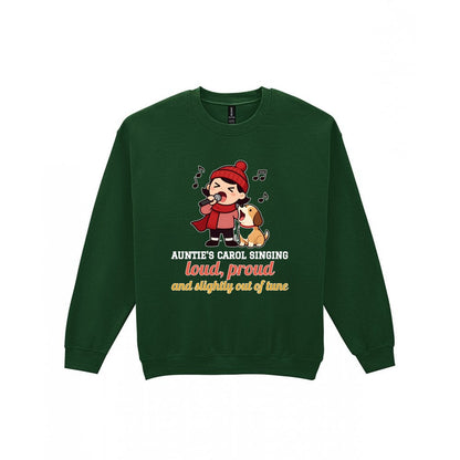 Personalised Carol Singing Christmas Jumper & T-Shirt laid flat