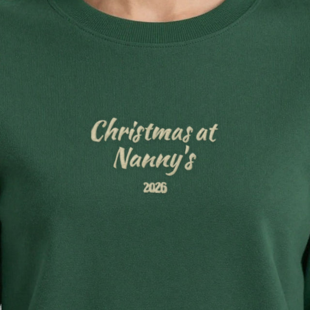 Personalised Embroidered Christmas at Nanny's Jumper