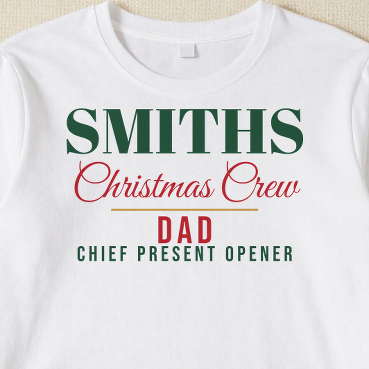Christmas Crew Job Titles personalised print close-up