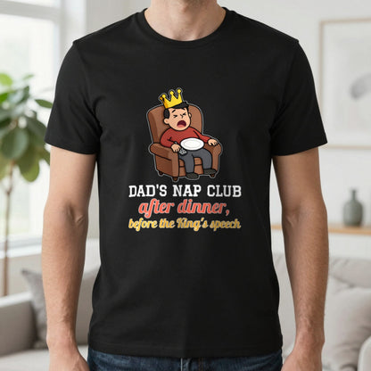 Personalised Christmas Nap Club Christmas Jumper & T-Shirt T-Shirt in Black, worn, our photo