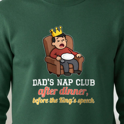 Personalised Christmas Nap Club Christmas Jumper & T-Shirt print close-up, our photo