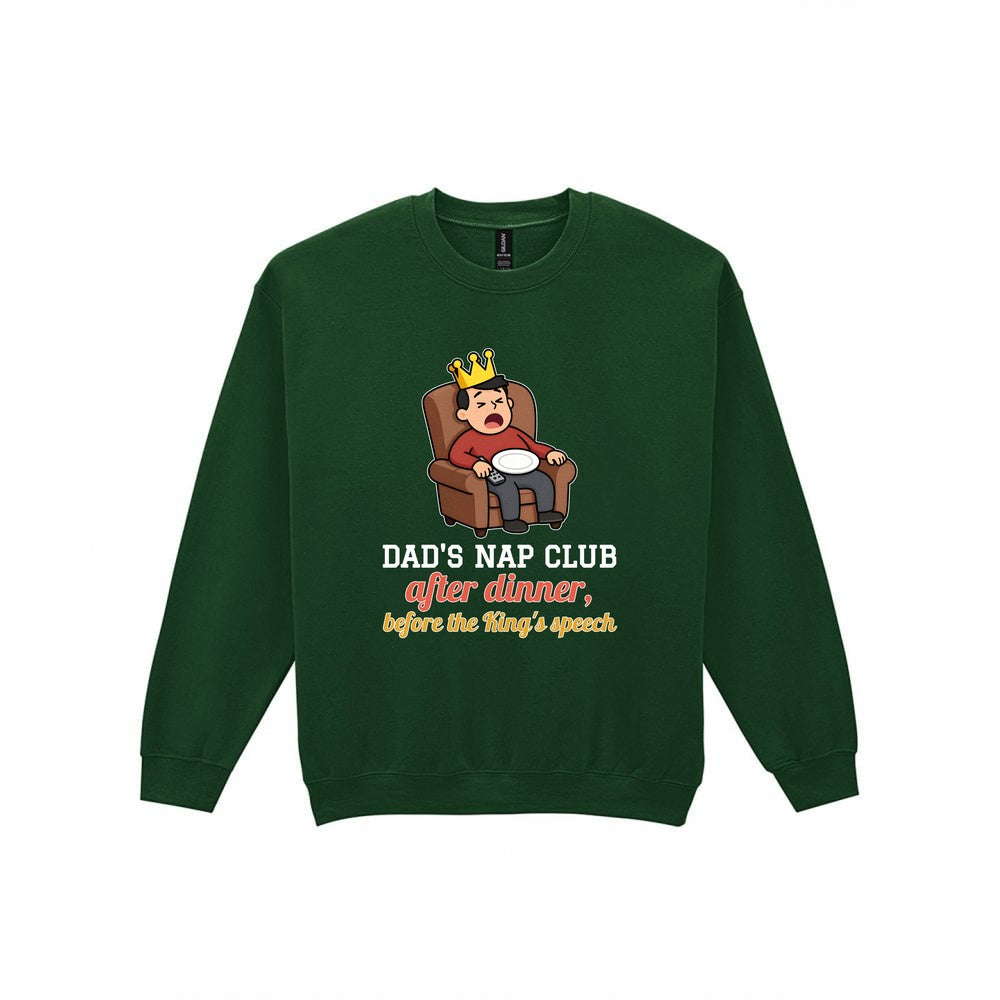 Personalised Christmas Nap Club Christmas Jumper & T-Shirt laid flat