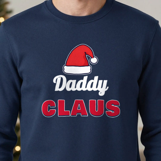 Personalised Claus Christmas Jumper & T-Shirt close-up
