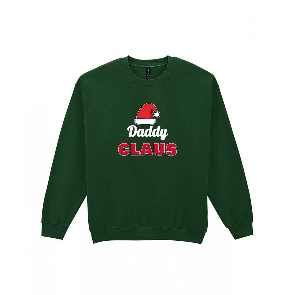 Personalised Claus Christmas Jumper & T-Shirt Sweatshirt in Forest Green