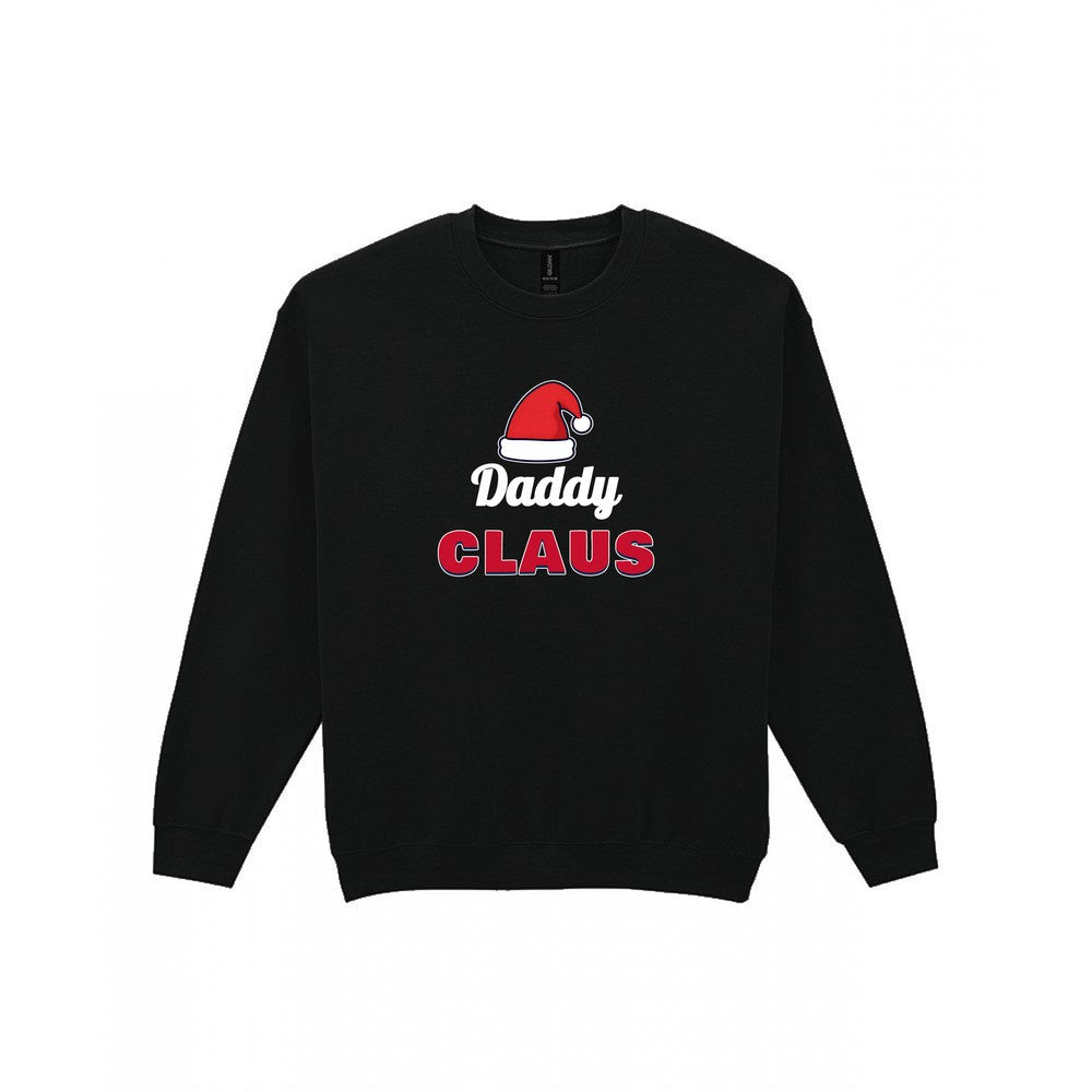 Personalised Claus Christmas Jumper & T-Shirt Sweatshirt in Black