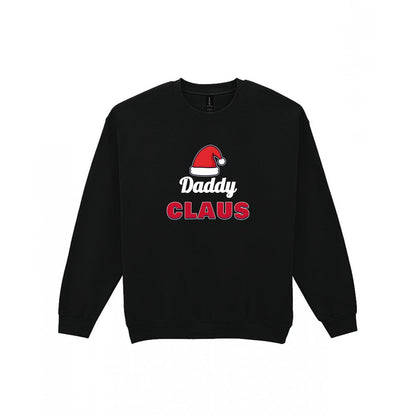 Personalised Claus Christmas Jumper & T-Shirt Sweatshirt in Black