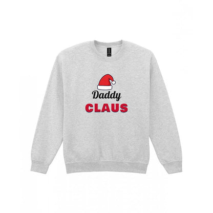 Personalised Claus Christmas Jumper & T-Shirt Sweatshirt in Sport Grey