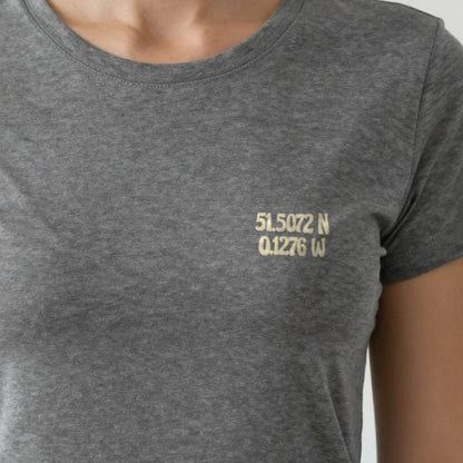 Coordinates Sweatshirt, adult t-shirt in charcoal, embroidered