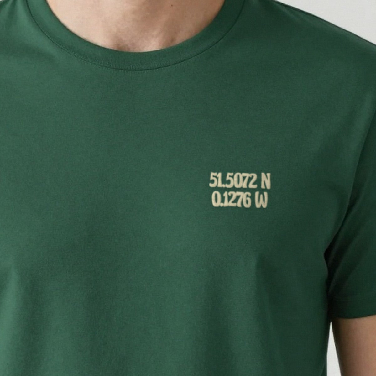 Coordinates Sweatshirt, adult t-shirt in forest green, embroidered