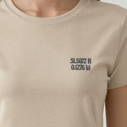 Coordinates Sweatshirt, adult t-shirt in sand, embroidered