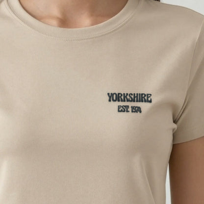 County Est. Sweatshirt, adult t-shirt in sand, embroidered