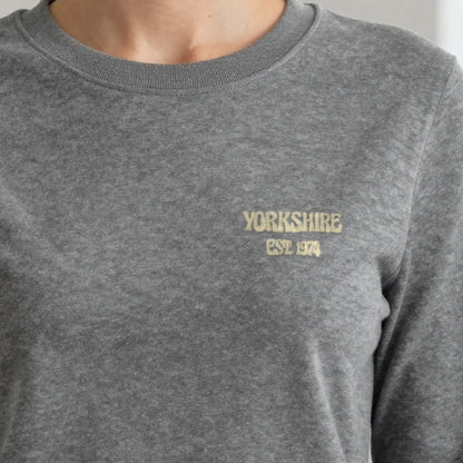 County Est. Sweatshirt, adult sweatshirt in charcoal, embroidered