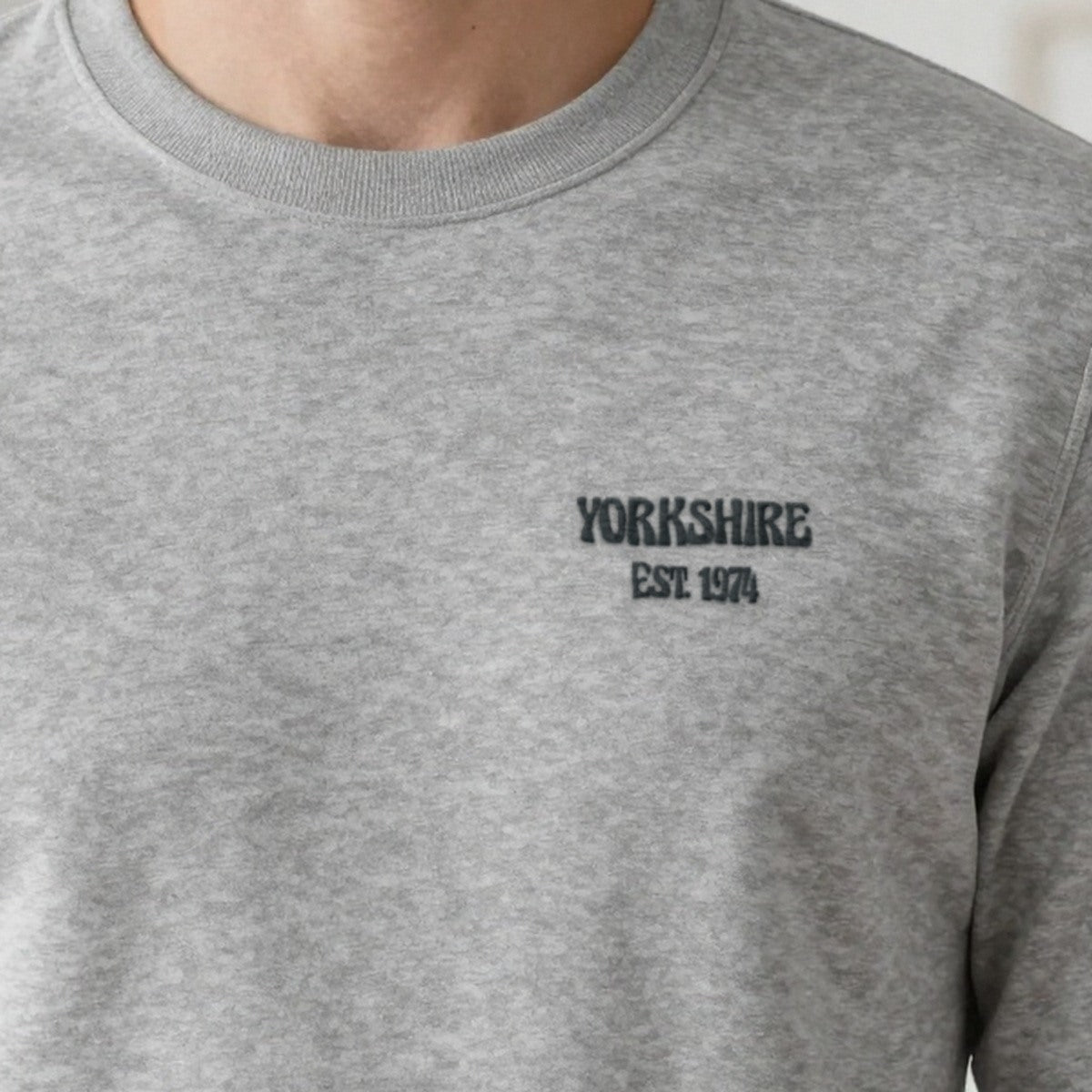 County Est. Sweatshirt, adult sweatshirt in ash, embroidered