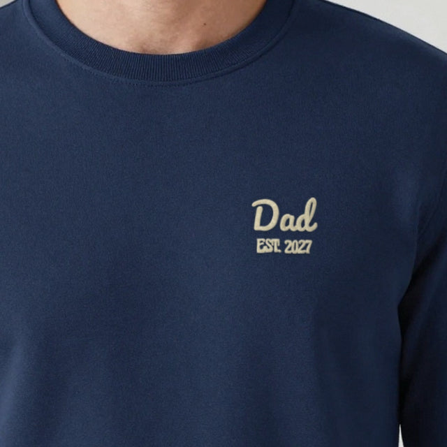 Personalised Embroidered Dad Est. Sweatshirt or T-Shirt
