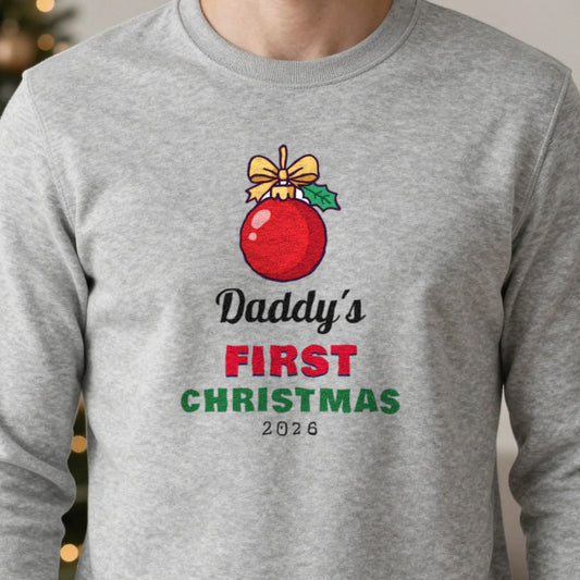 Personalised First Christmas Jumper & T-Shirt close-up