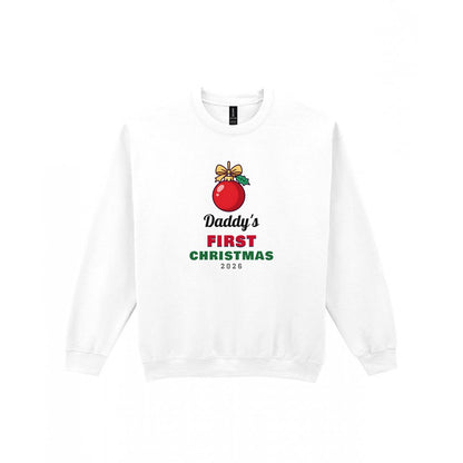 Personalised First Christmas Jumper & T-Shirt Sweatshirt in White
