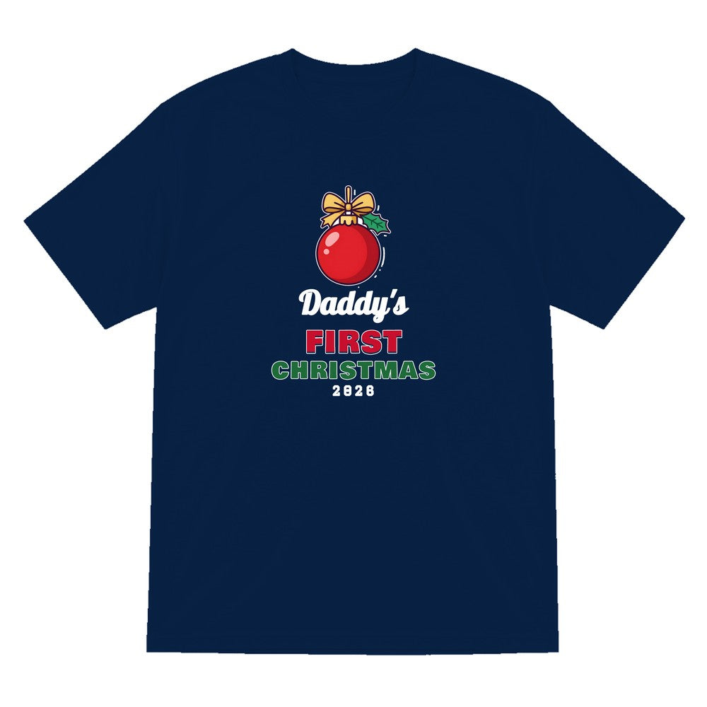 Personalised First Christmas Jumper & T-Shirt T-Shirt in Navy