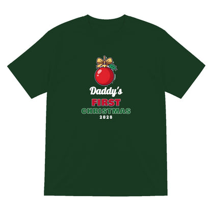 Personalised First Christmas Jumper & T-Shirt T-Shirt in Forest Green