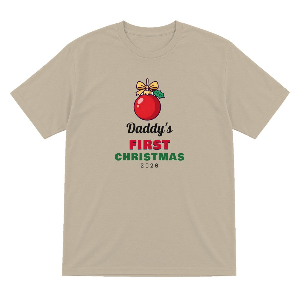 Personalised First Christmas Jumper & T-Shirt T-Shirt in Sand