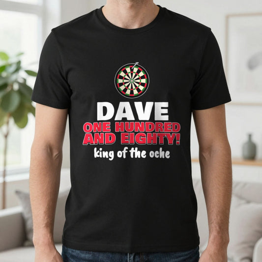 Personalised Darts 180 T-Shirt & Sweatshirt T-Shirt in Black, worn, our photo