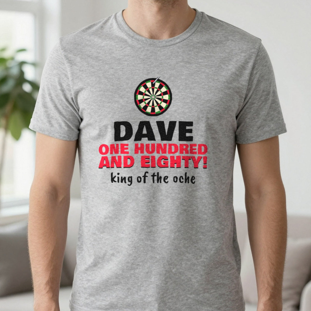 Personalised Darts 180 T-Shirt & Sweatshirt T-Shirt in Sport Grey, worn, our photo