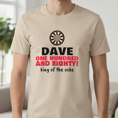 Personalised Darts 180 T-Shirt & Sweatshirt T-Shirt in Sand, worn, our photo