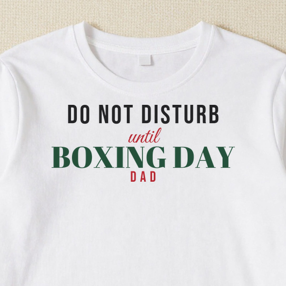 Do Not Disturb Until Boxing Day personalised print close-up