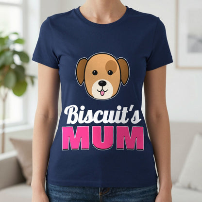 Personalised Dog Mum T-Shirt & Sweatshirt T-Shirt in Navy, worn, our photo