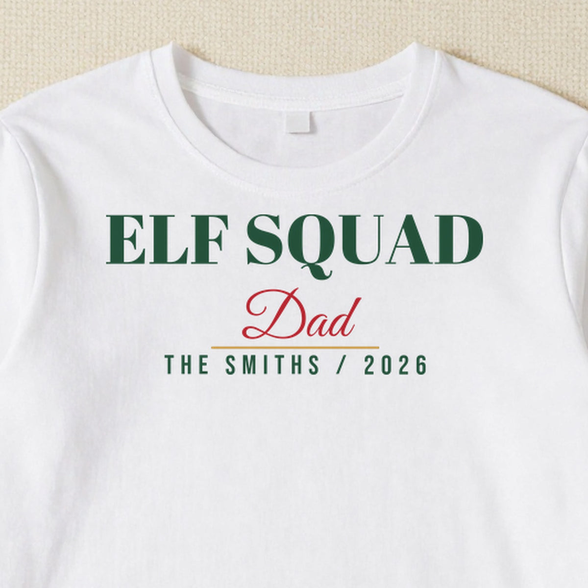 Elf Squad personalised print close-up