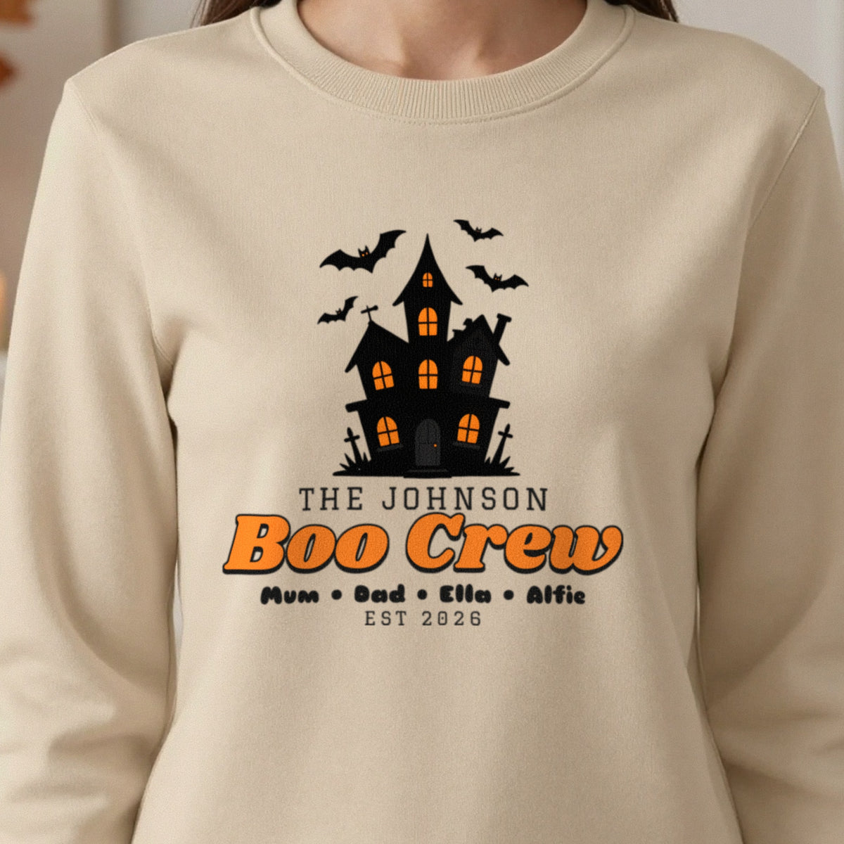 Personalised Family Boo Crew T-Shirt & Sweatshirt in another colour