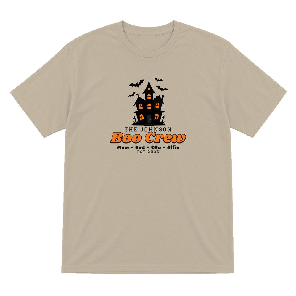 Personalised Family Boo Crew T-Shirt & Sweatshirt in Sand (T-Shirt)