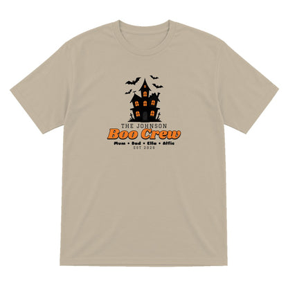 Personalised Family Boo Crew T-Shirt & Sweatshirt in Sand (T-Shirt)