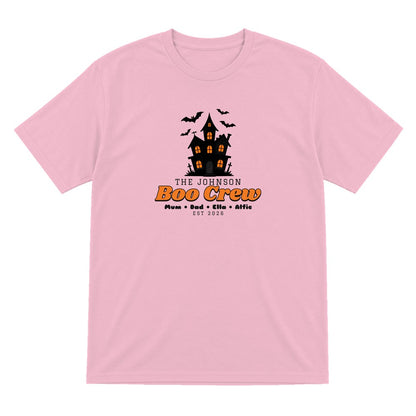 Personalised Family Boo Crew T-Shirt & Sweatshirt in Light Pink (T-Shirt)