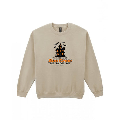 Personalised Family Boo Crew T-Shirt & Sweatshirt in Sand (Sweatshirt)