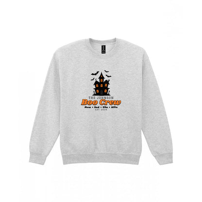 Personalised Family Boo Crew T-Shirt & Sweatshirt in Sport Grey (Sweatshirt)