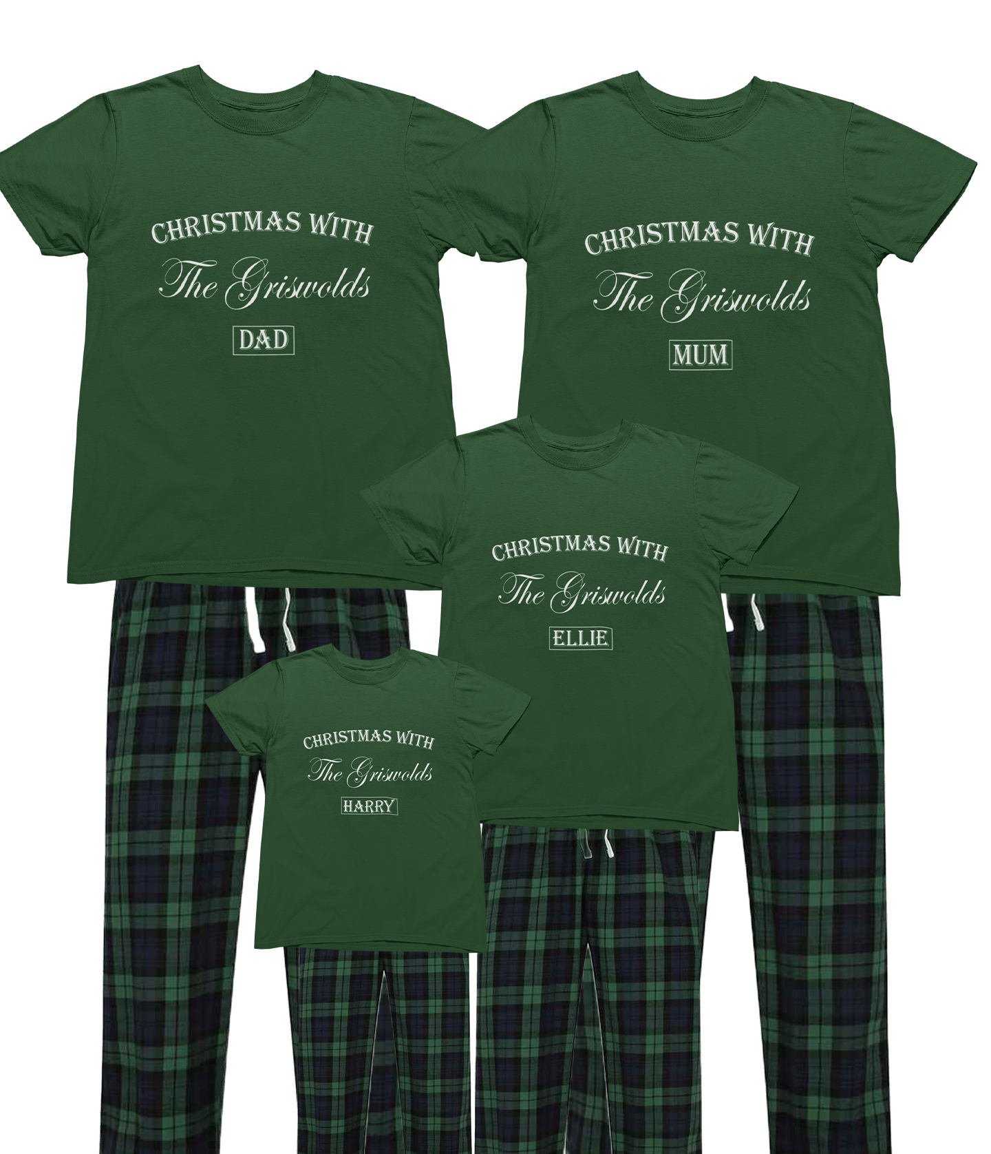 personalised family christmas pyjamas clothing alternate colour product image