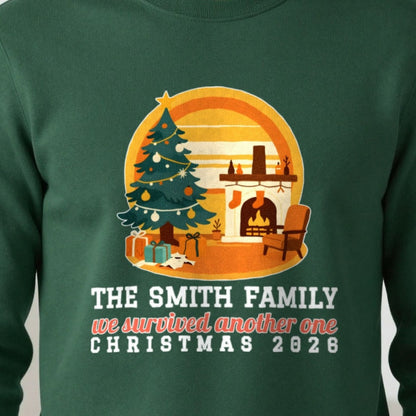 Personalised Family Christmas Christmas Jumper & T-Shirt print close-up, our photo