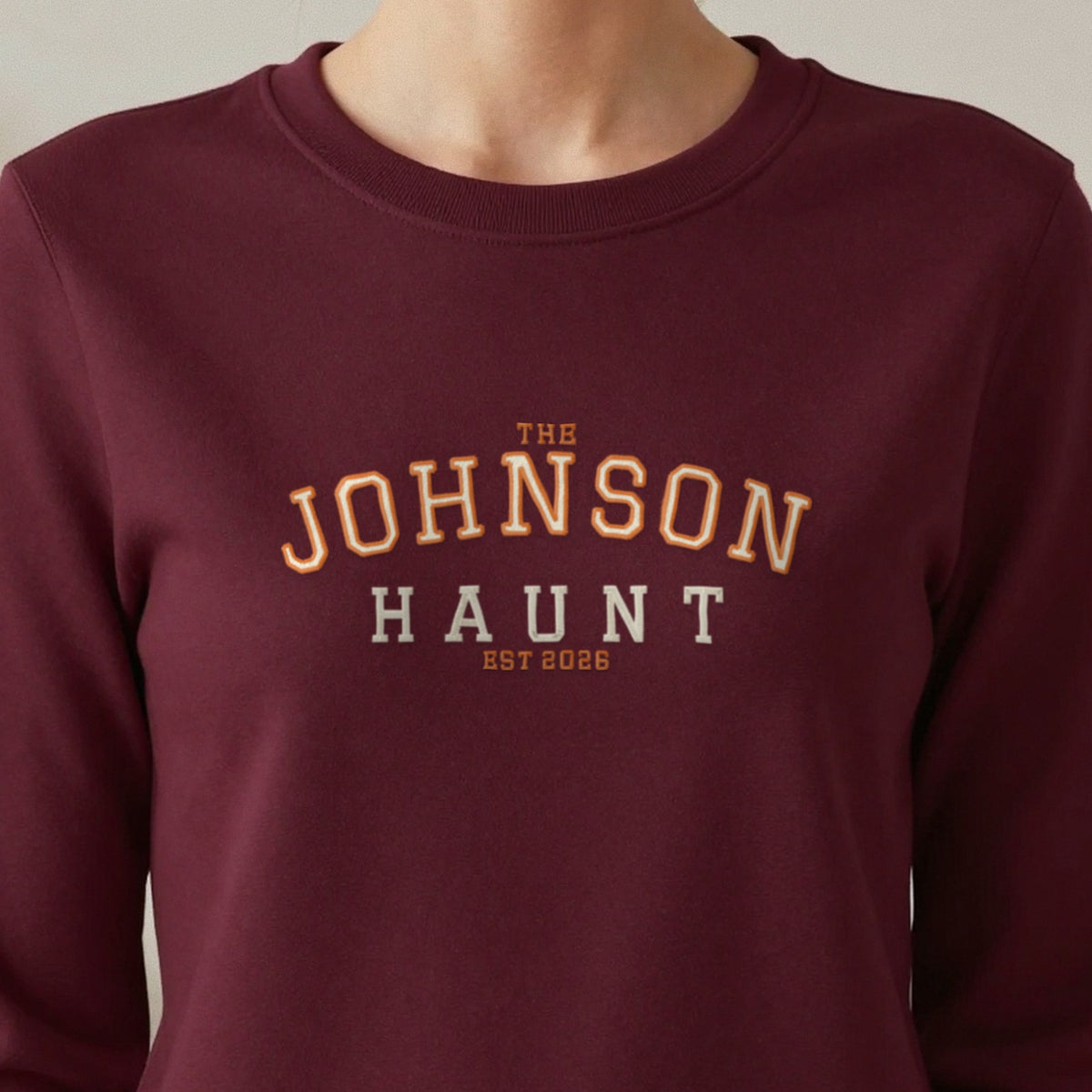 Personalised Family Haunt Embroidered Sweatshirt in another colour