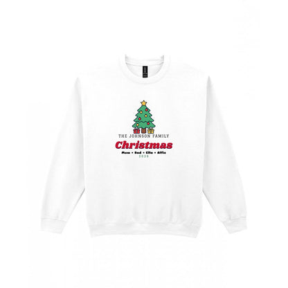 Personalised Family Christmas Jumper & T-Shirt Sweatshirt in White