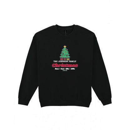 Personalised Family Christmas Jumper & T-Shirt Sweatshirt in Black