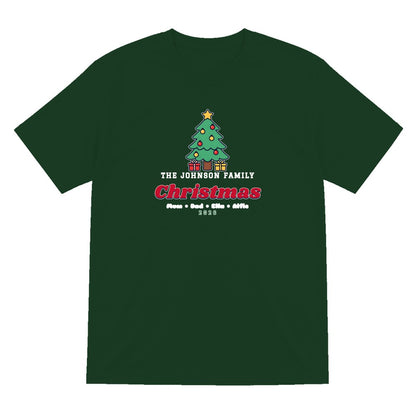 Personalised Family Christmas Jumper & T-Shirt T-Shirt in Forest Green