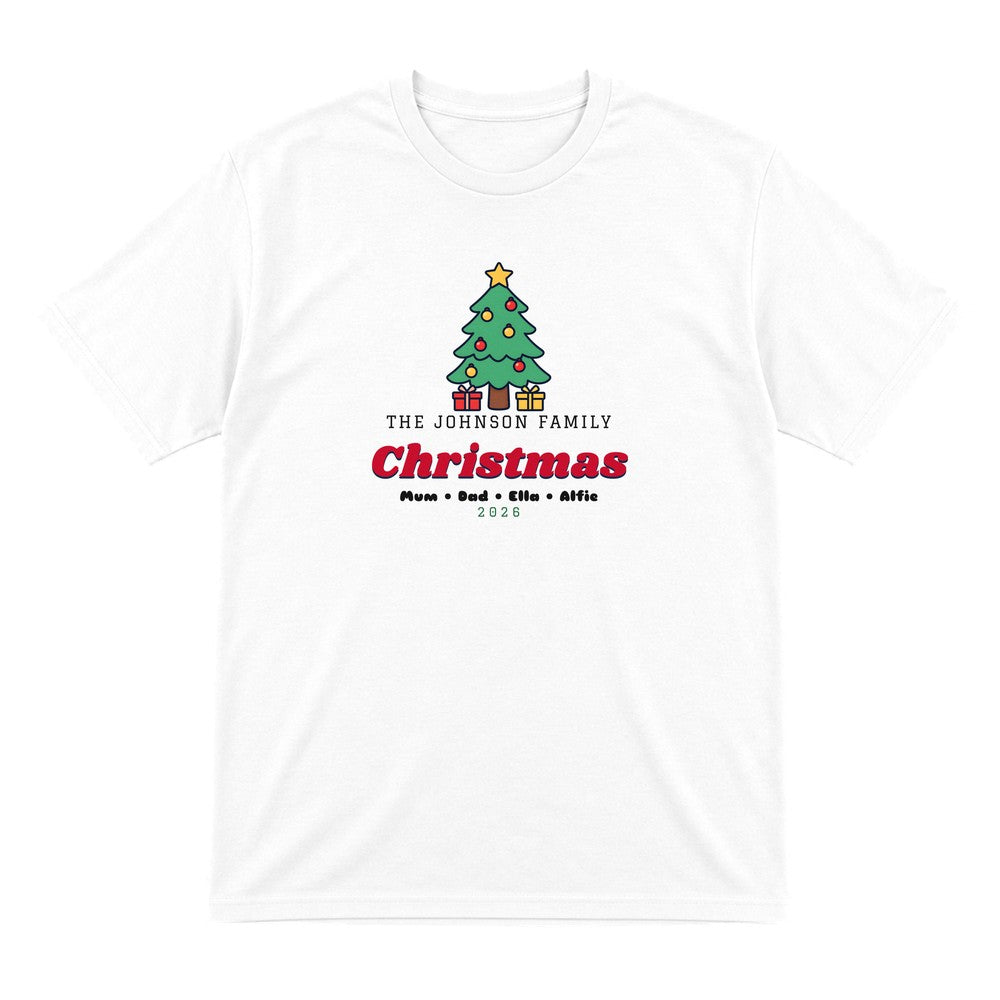 Personalised Family Christmas Jumper & T-Shirt T-Shirt in White