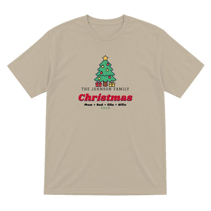 Personalised Family Christmas Jumper & T-Shirt T-Shirt in Sand