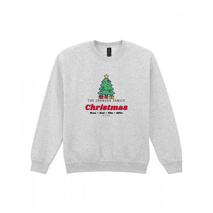 Personalised Family Christmas Jumper & T-Shirt Sweatshirt in Sport Grey