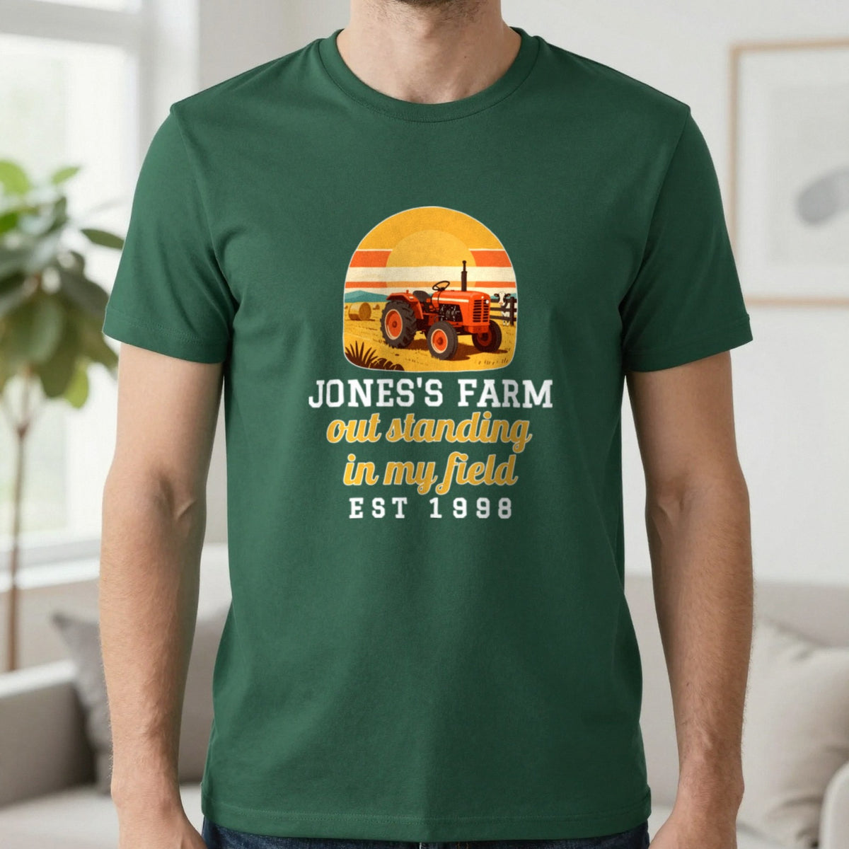 Personalised Farm T-Shirt & Sweatshirt T-Shirt in Forest Green, worn, our photo